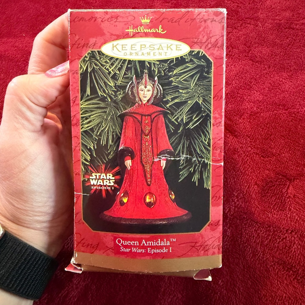 Hallmark Keepsake Star Wars Episode I Queen Amidala Ornament 1999 Red Gown Box